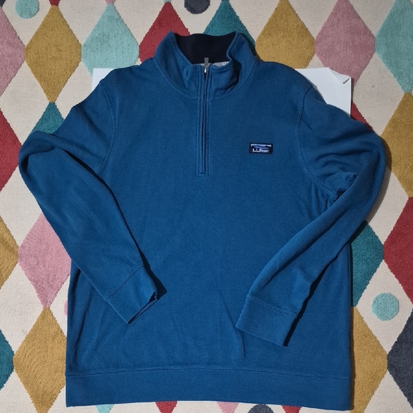 L.L. Bean Other - L.L.Bean Men's Comfort Stretch Performance Piqué Quarter-Zip Pullover